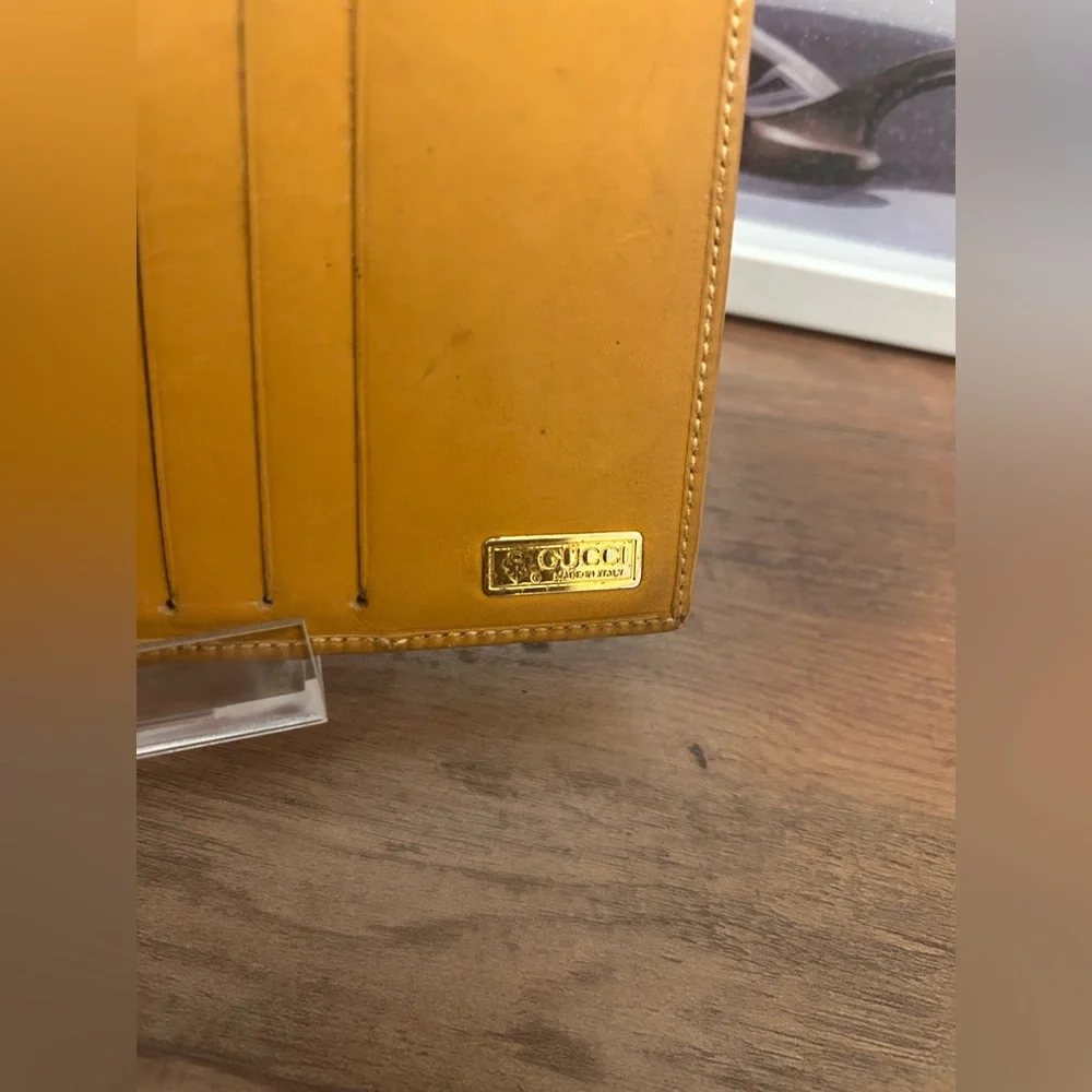 Gucci Vintage Tan and Brown Wallet with dust bag - Picture 5 of 15